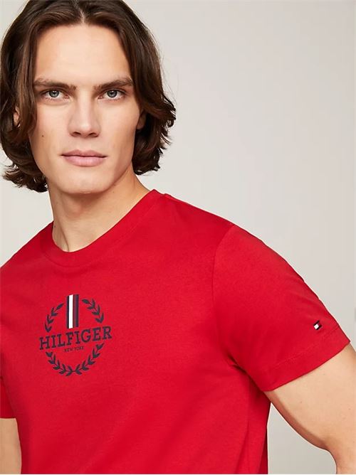 global stripe wreath tee TOMMY HILFIGER | MW0MW34388XLG